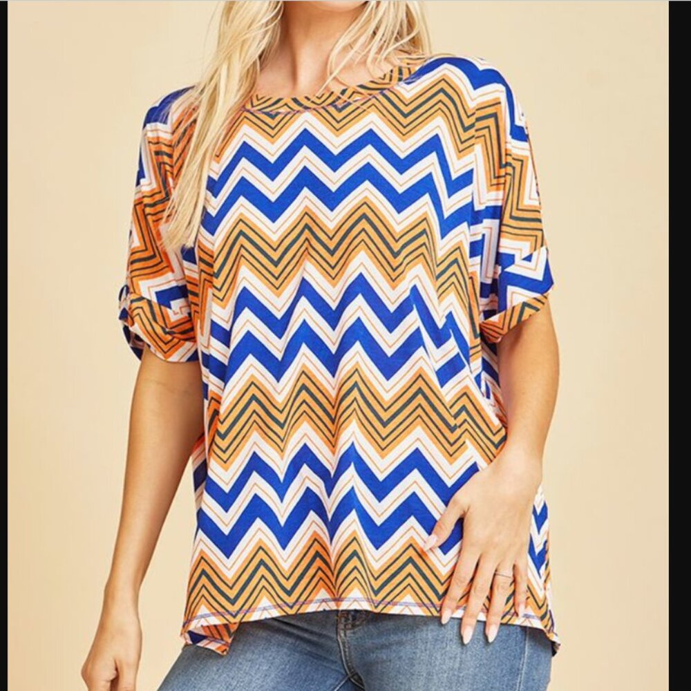 Blue & Orange Crazy Love Top